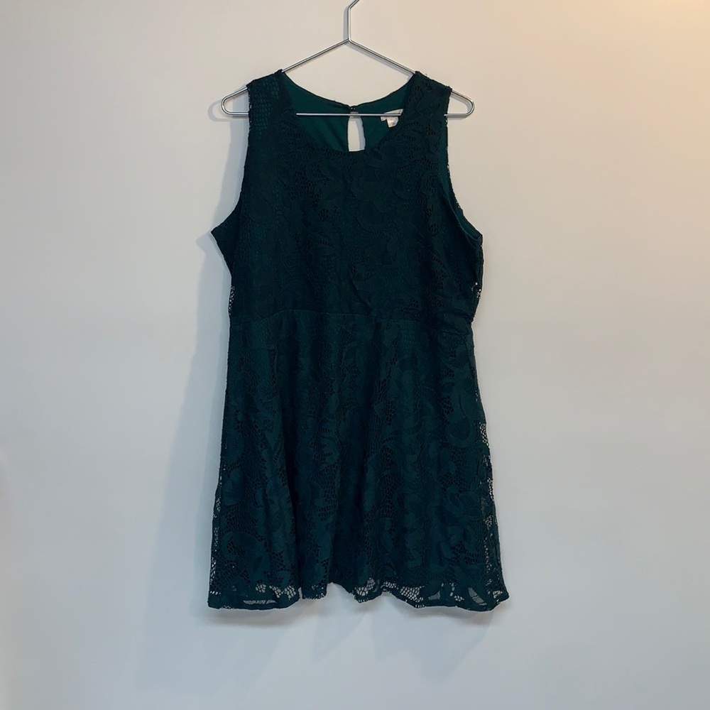 xhilaration green lace dress size XXL